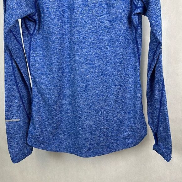 Nike Running 1/2 Zip Pullover Womens Fitted Sz Small Blue Thumb Holes Half Zip - Picture 6 of 10